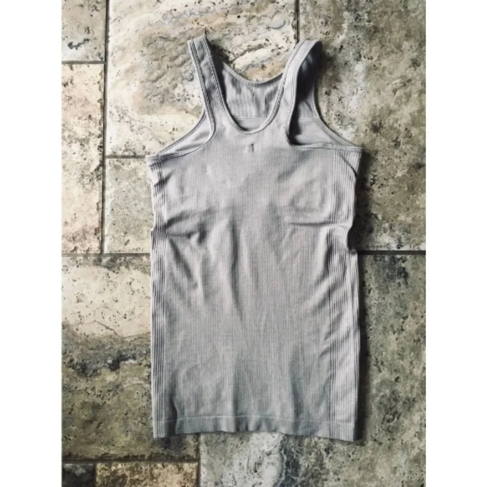 LULULEMON Seamlessly Covered Racer Front Tank Grey 6